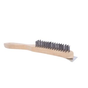 Preema Wire Brush & Scraper with Wooden Handle